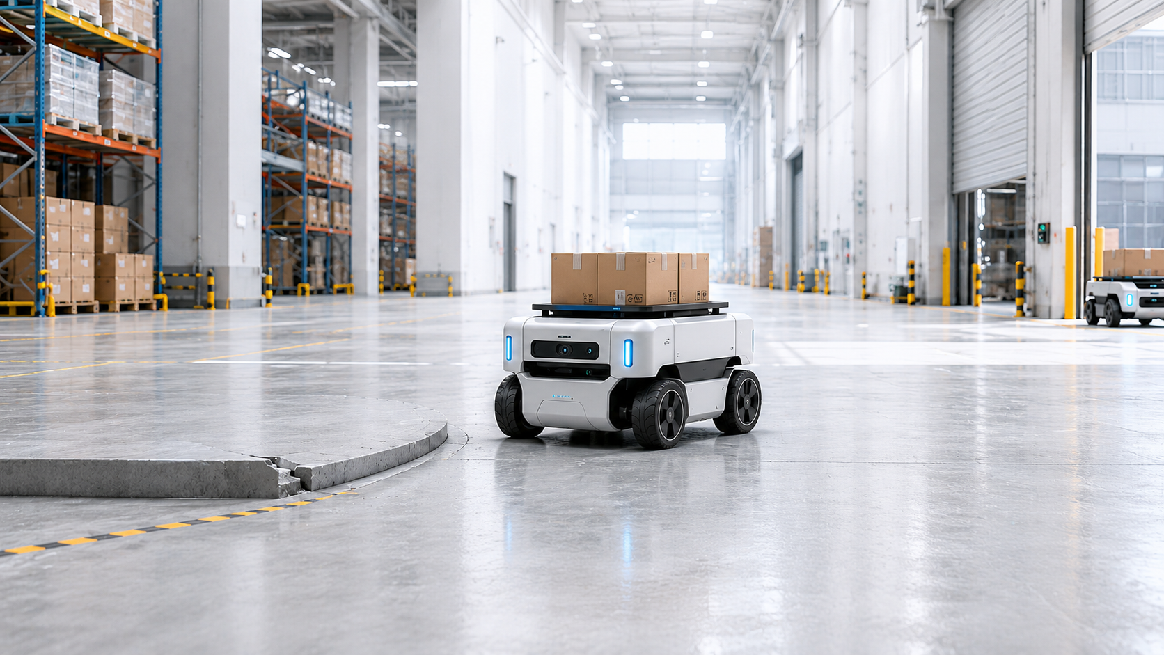 Autonomous robot operating in a warehouse